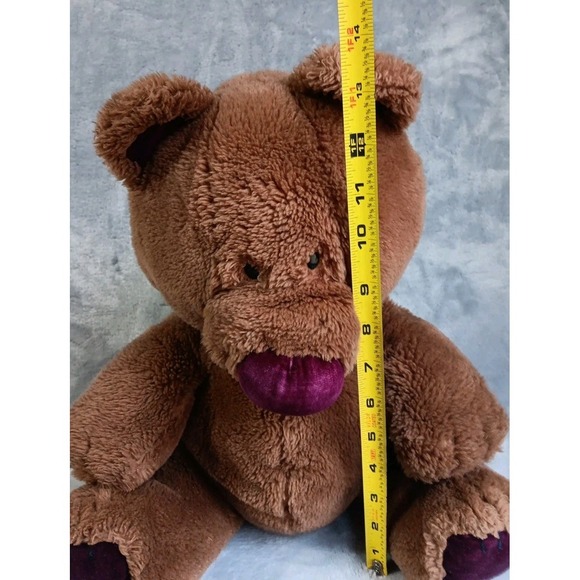 Vintage 1984 Dakin Nature Babies 14" Brown E. Bear Plush Teddy Velvet Paws READ - Picture 7 of 10